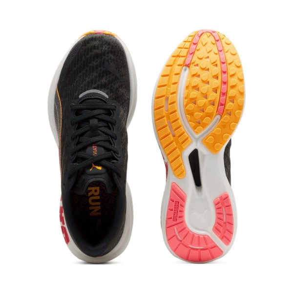 Puma Deviate Nitro 2 - Mens Running Shoes - Black/Sunstream/Sunset Glow