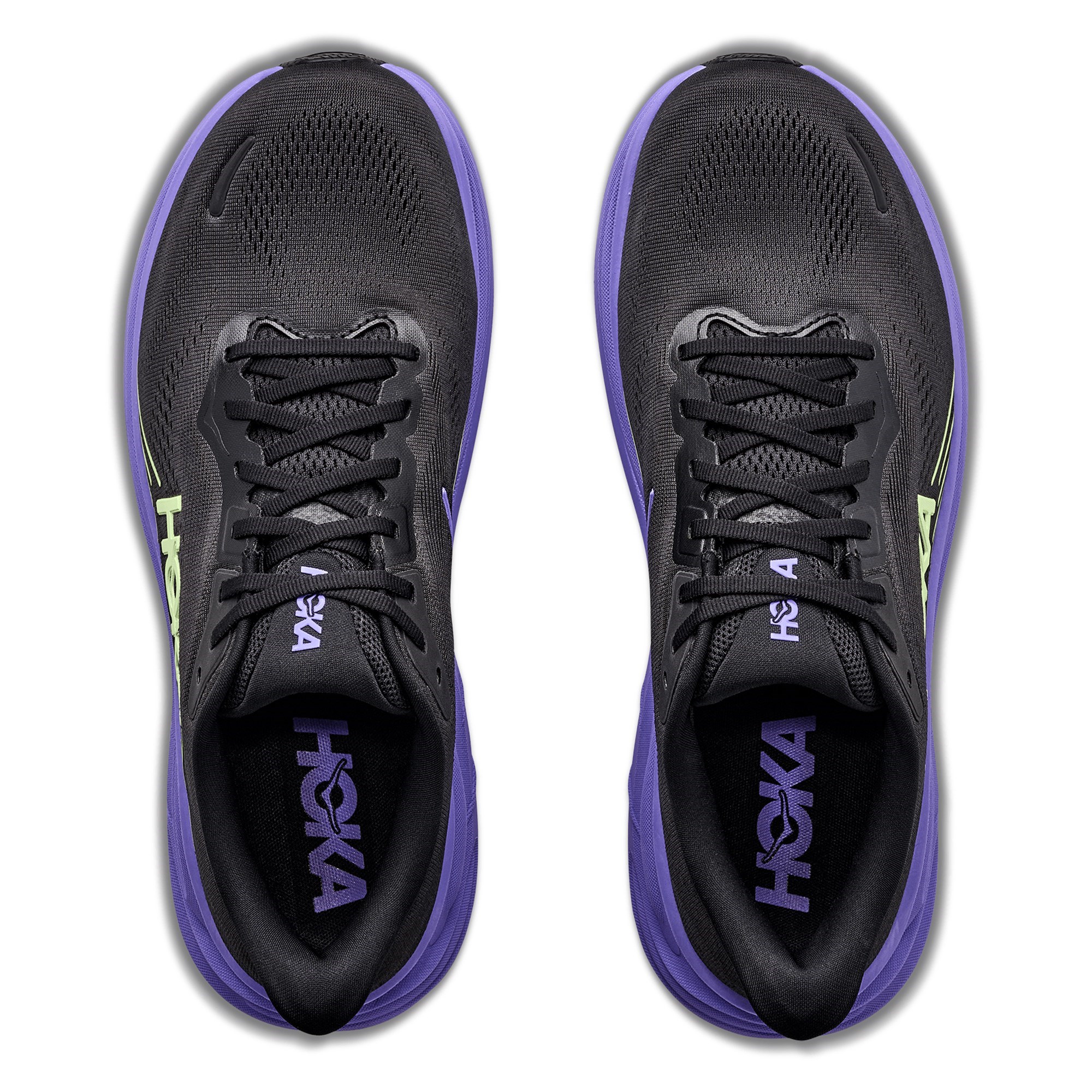 Hoka Clifton 11 - Mens Running Shoes - Black/Neon Yuzu/Purple - image 4