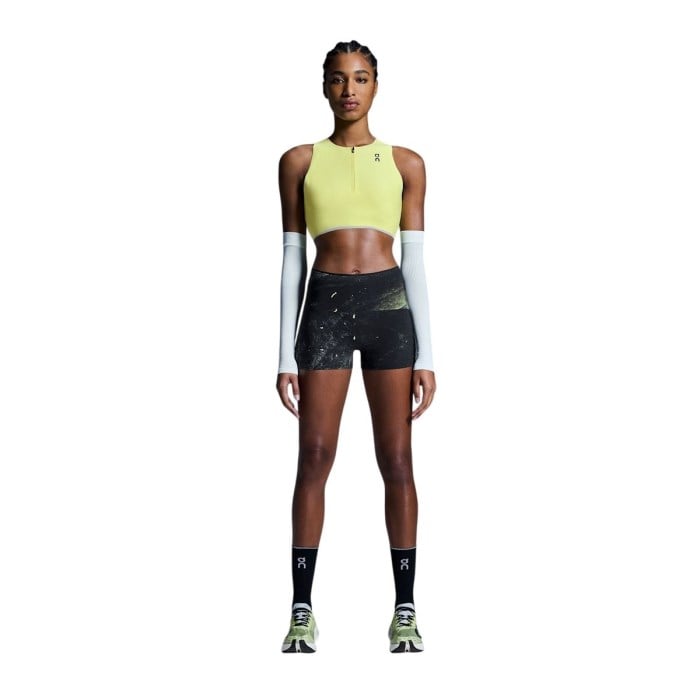 On Running Womens Race Shorts - Black/Limelight