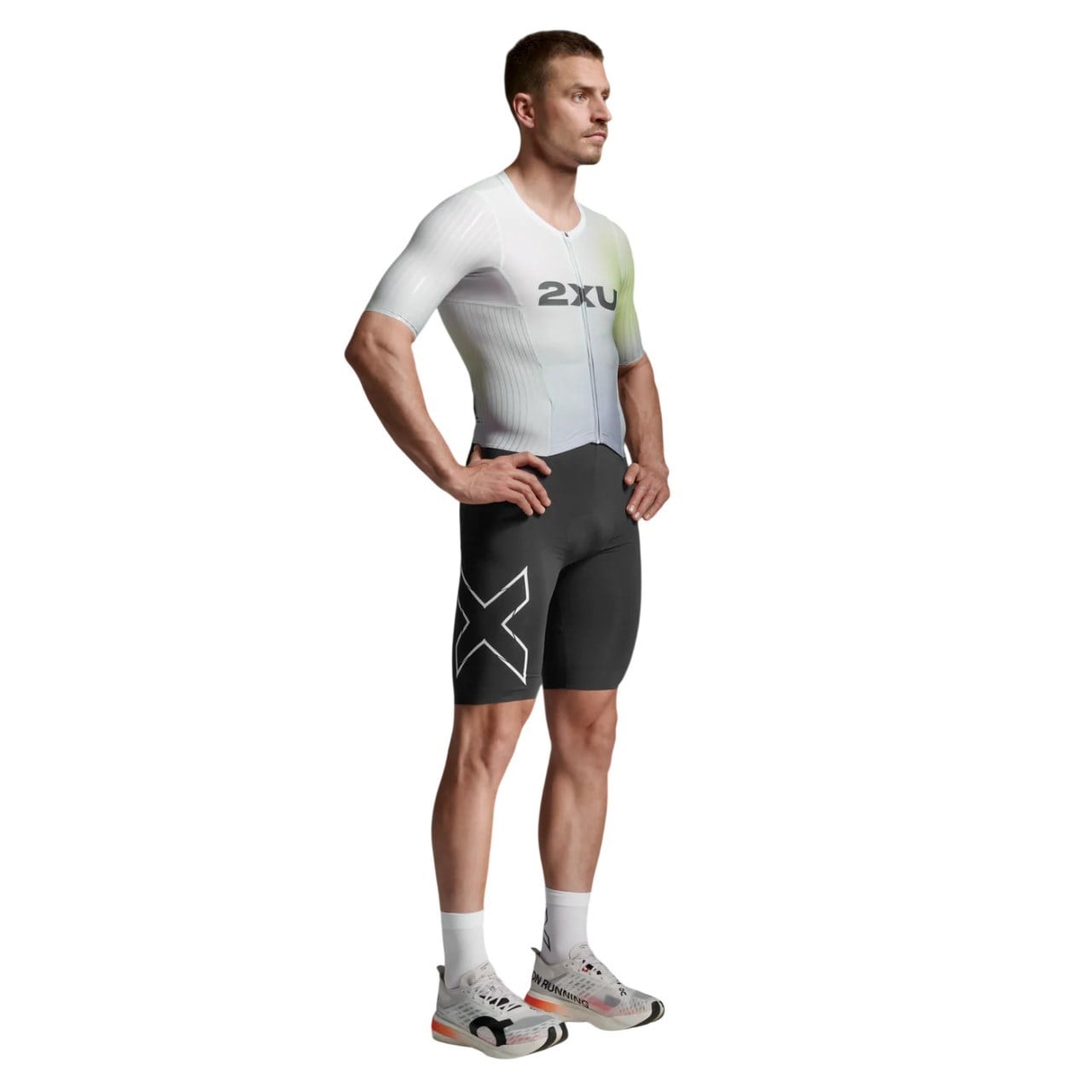 2XU Light Speed React Mens Sleeved Trisuit - Cool Matcha/India Ink