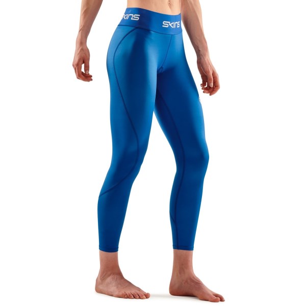 Skins Series-1 Womens 7/8 Compression Tights - Bright Blue