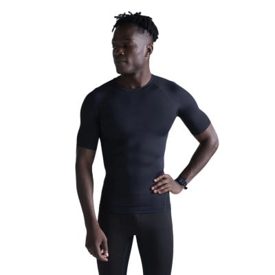 2XU Core Compression Mens Short Sleeve Top - Black/Black