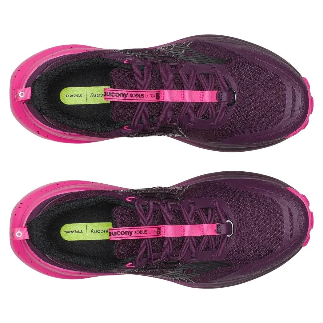 Saucony Xodus Ultra 4 -  Womens Trail Running Shoes - Eggplant/Shock - image 4