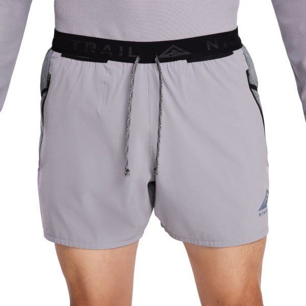 Nike Dri-Fit Second Sunrise 5 Inch Trail Running Shorts - Mens Cement Grey/Smoke Grey/Black - Cement