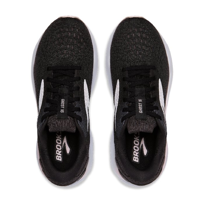 Brooks Ghost 16 - Womens Running Shoes - Black/White/Orchid Ice