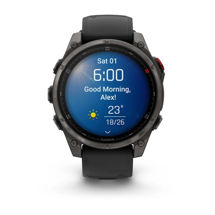 Garmin Fenix 8 Pro 47mm Premium Multisport Smartwatch - Sapphire/Carbon Grey DLC Titanium with