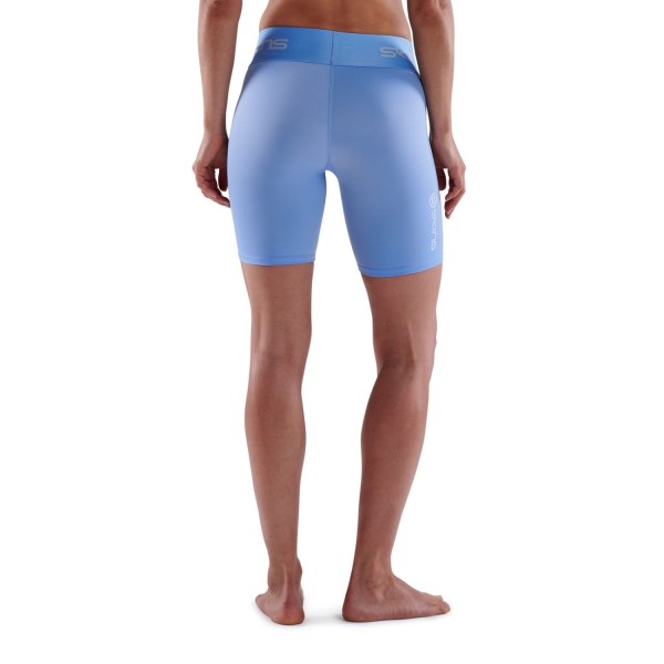 Skins Series-1 Womens Compression Half Tights - Sky Blue