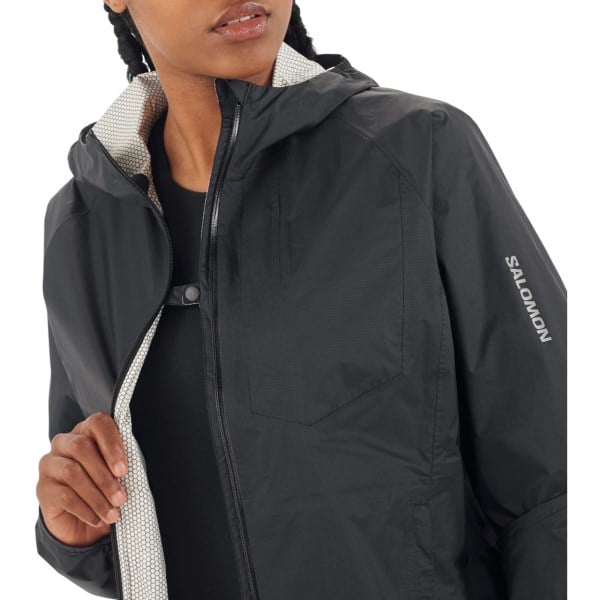 Salomon Bonatti Womens Waterproof Shell Jacket - Deep Black