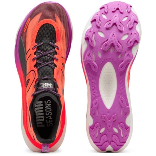 Puma Deviate Nitro Elite Trail - Mens Trail Running Shoes - Glowing Red/Black/Pure Magenta