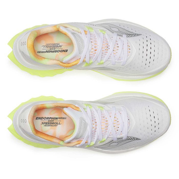 Saucony Endorphin Speed 4 - Womens Running Shoes - White/Sunny