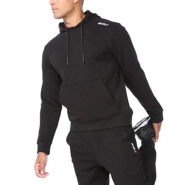 2XU Aspire Mens Pullover Hoodie - Black/White