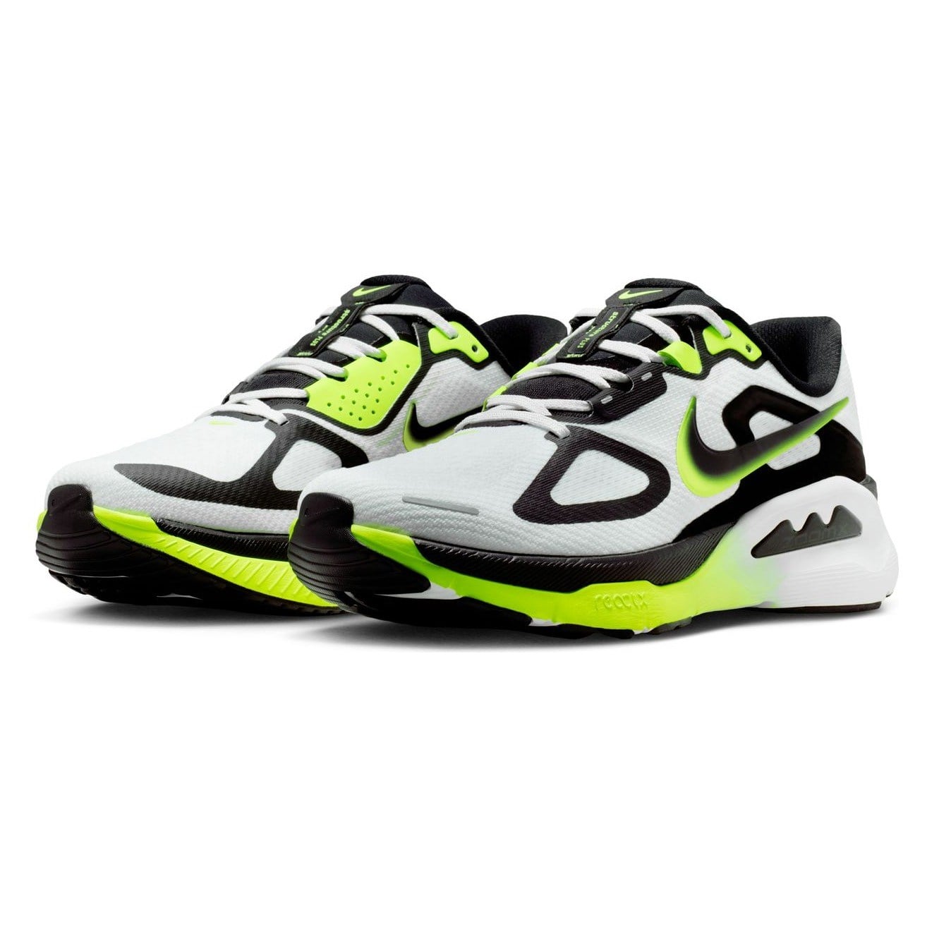 Nike Structure Plus - Mens Running Shoes - White/Black/Volt