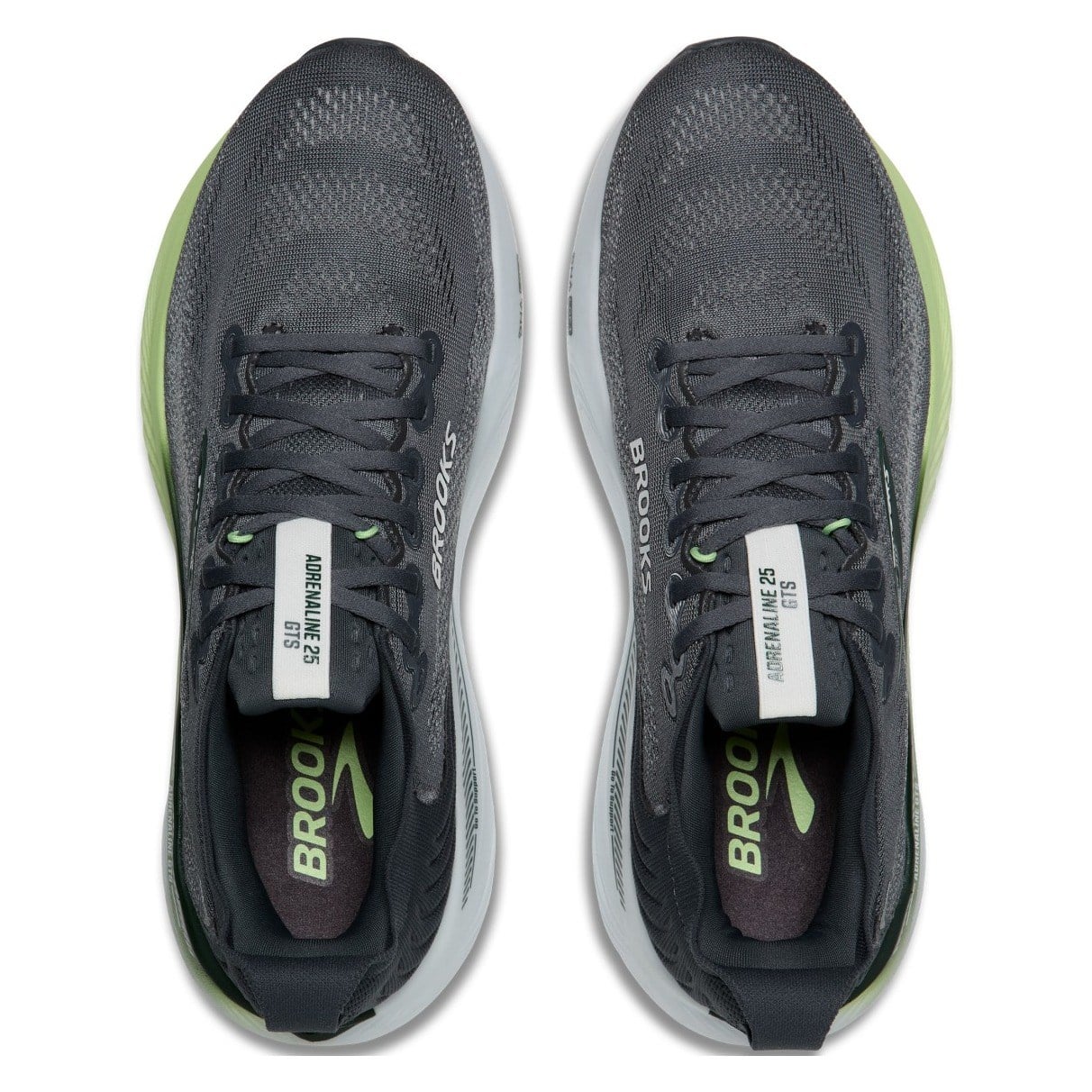Brooks Adrenaline GTS 25 - Mens Running Shoes - Grey/Paradise Green/Spruce - image 3