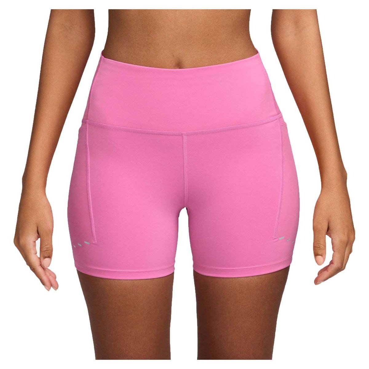 Nike Womens Swift High-Waisted 4 inch Tight Shorts - Playful Pink/Reflective Silver