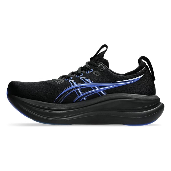Asics Gel Nimbus 28 - Mens Running Shoes - Black/Neon Blue - image 2