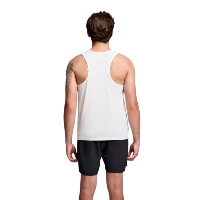 Saucony Stopwatch Mens Running Tank Top - White