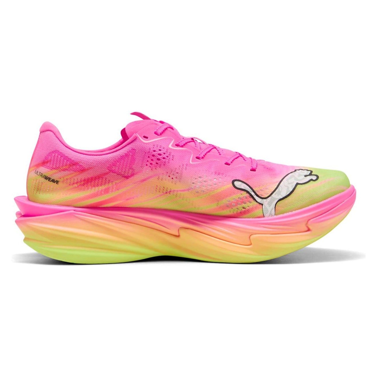 Puma Deviate Nitro Elite 4 Showtime - Mens Running Shoes - Poison Pink/Yellow Alert/Bright Aqua