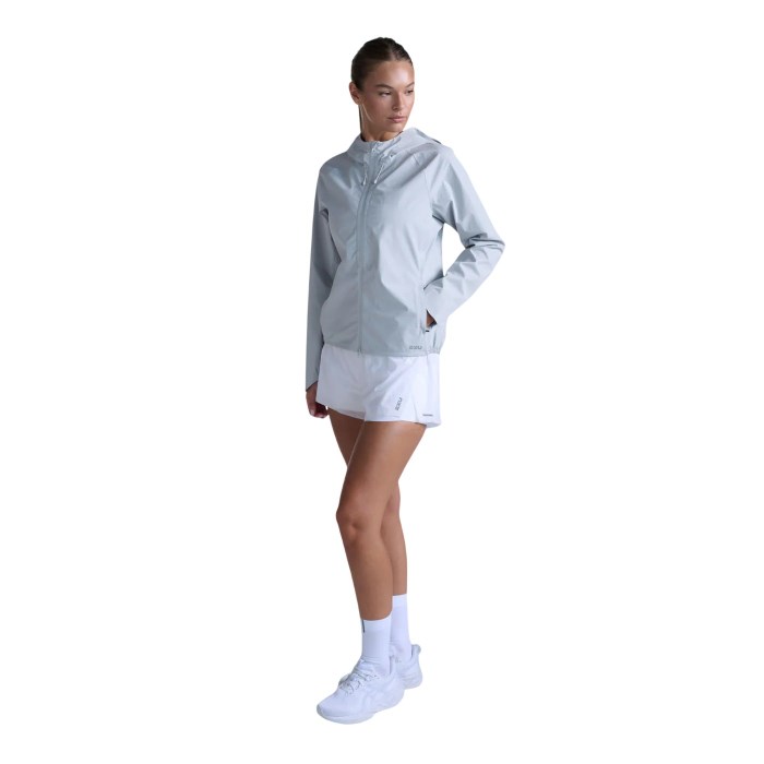 2XU Ignition Shield Womens Waterproof Jacket - Harbor Mist/Silver Reflective