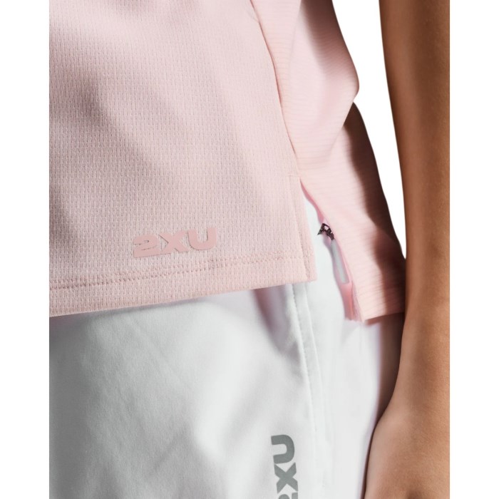 2XU Womens Aero Mesh Singlet - Pink Frost/Pink Frost Reflective