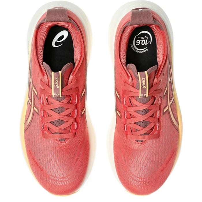 Asics Gel Nimbus 27 - Womens Running Shoes - Dark Pink Clay/Orange Glow