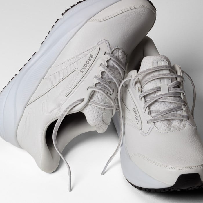 Brooks Ghost Max 4 Slip Resistant - Mens Walking Shoes - White/White - image 7