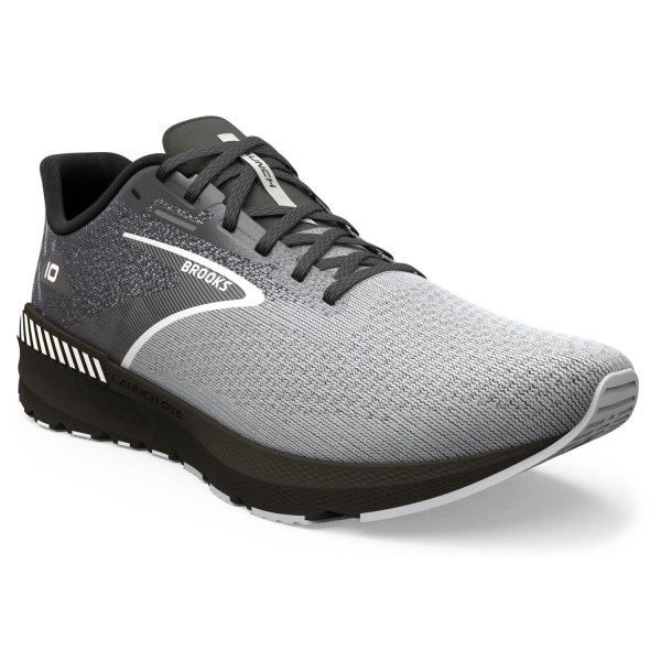 Brooks Launch GTS 10 - Mens Running Shoes - Black/Blackened Pearl/White
