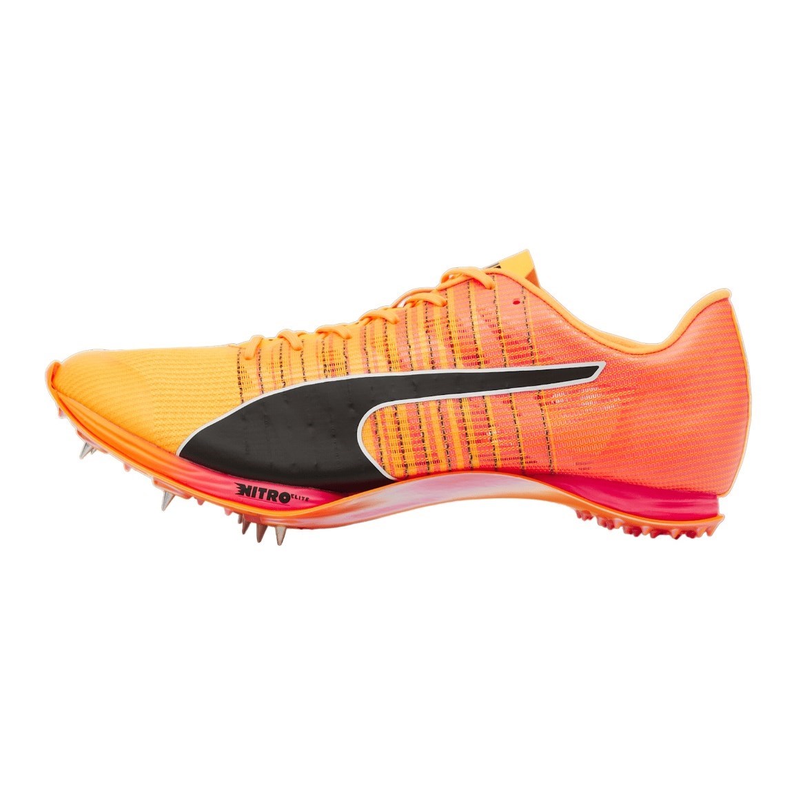 Puma evoSpeed 400 Nitro 2 - Unisex Track Sprint Spikes - Sunstream/Sunset Glow/Puma Black