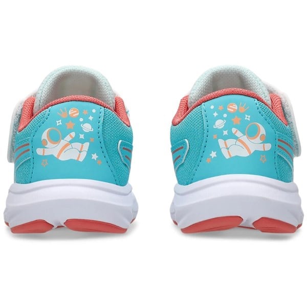 Asics Contend 9 TS - Toddler Running Shoes - Energy Aqua/Papaya