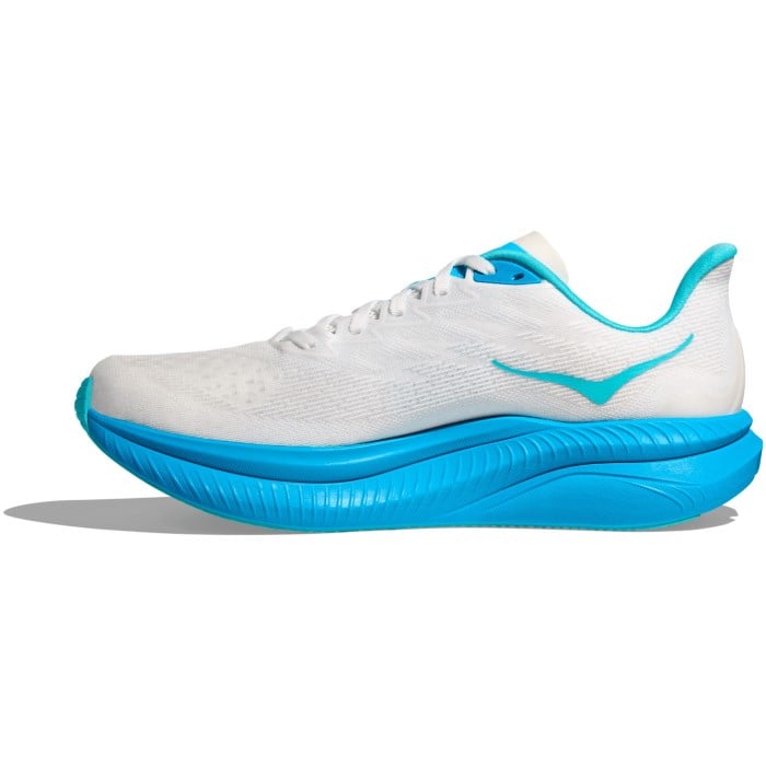 Hoka Mach 6 - Mens Running Shoes - White/Skyward Blue