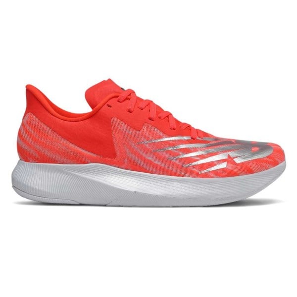 New Balance FuelCell TC - Mens Road Racing Shoes - Neo Flame/Light Aluminium/White