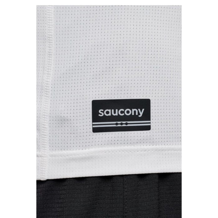 Saucony Stopwatch Mens Running Tank Top - White