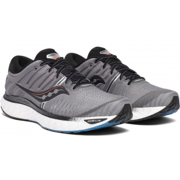 Saucony Hurricane 22 - Mens Running Shoes - Grey/Black