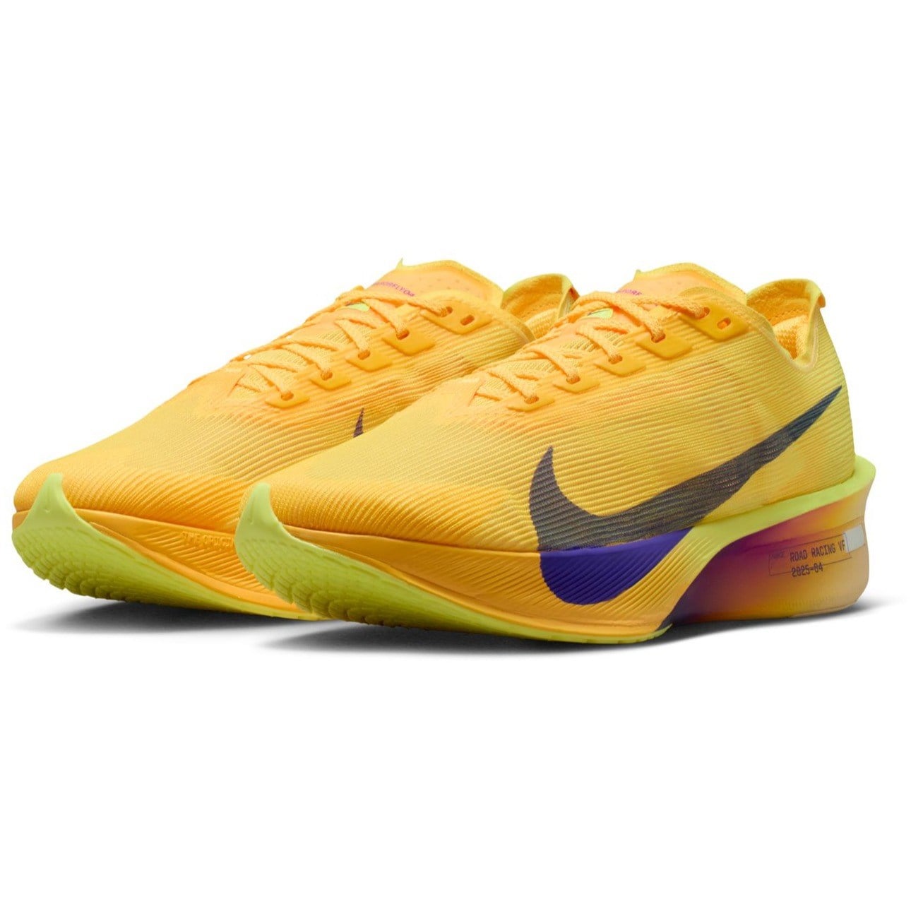 Nike ZoomX Vaporfly 4 - Womens Racing Shoes - Citron Pulse/Indigo Burst/Laser Orange