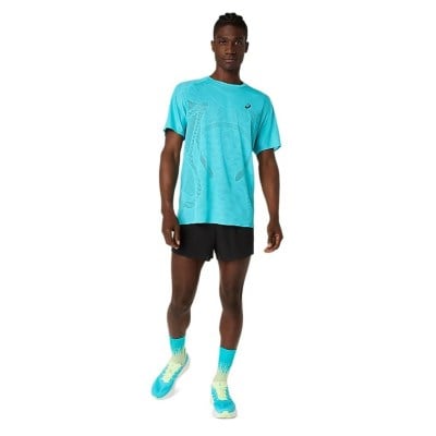 Asics MetaRun Mens Short Sleeve Top - Energy Aqua