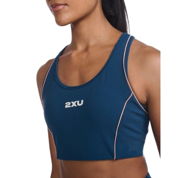 2XU Form Swift Womens Crop Top - Moonlight/Off White