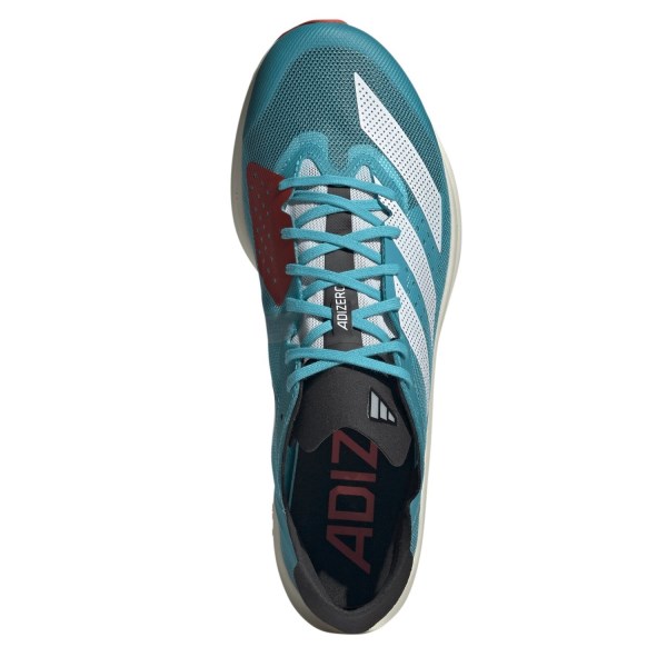 Adidas Adizero Takumi Sen 9 - Unisex Running Shoes - White/Core Black/Lucid Cyan