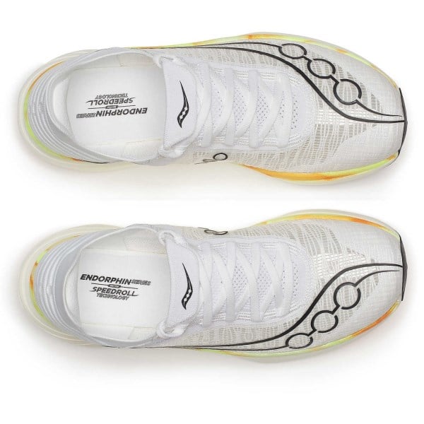 Saucony Endorphin Elite 2 - Unisex Racing Shoes - White/Peel