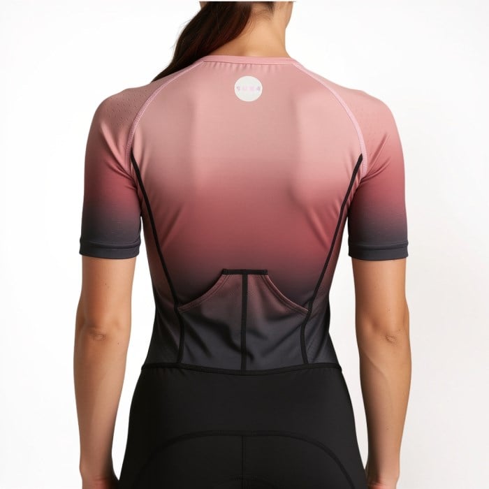 SUB4 Womens Triathlon Sleeved Speedsuit - Berry