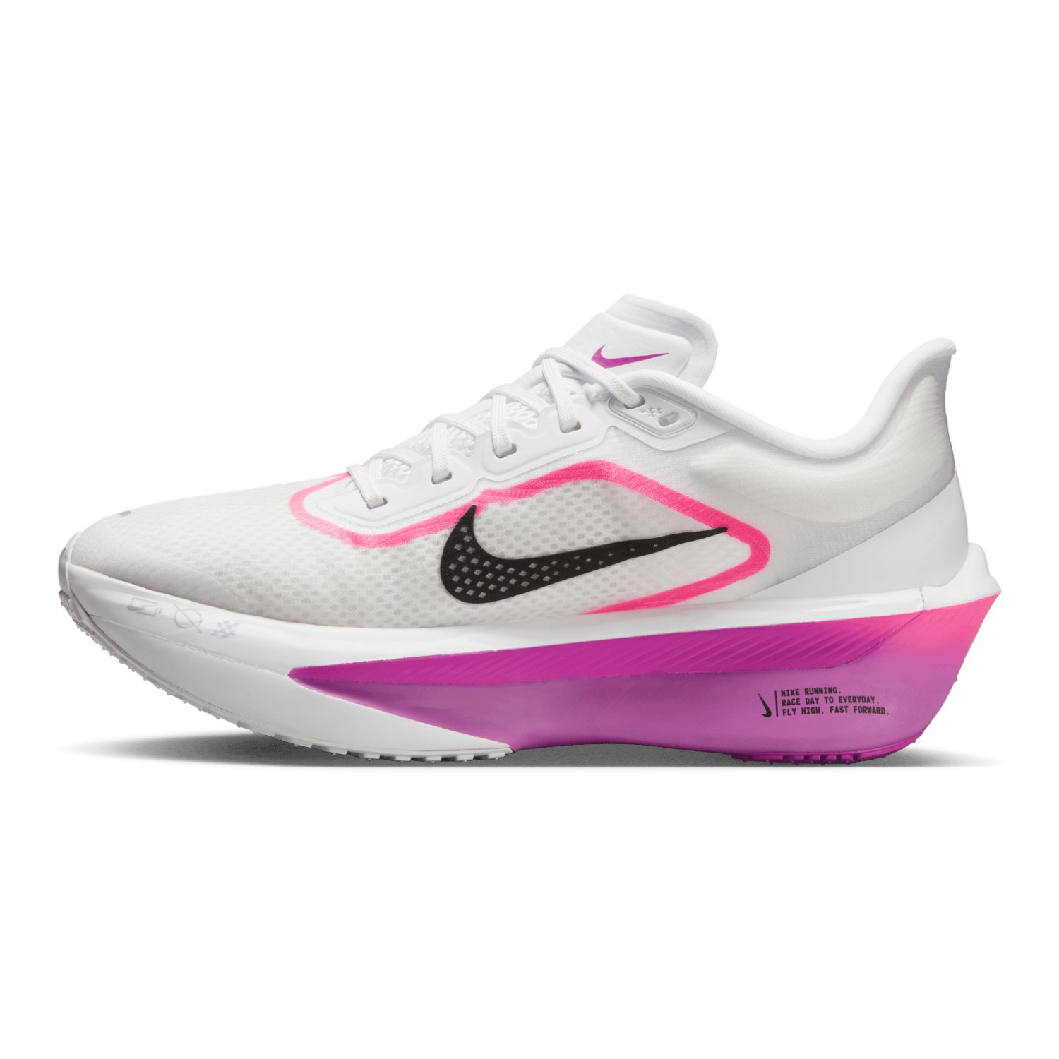 Nike Zoom Fly 6 - Mens Running Shoes - White/Black/Vivid Grape/Hyper Pink