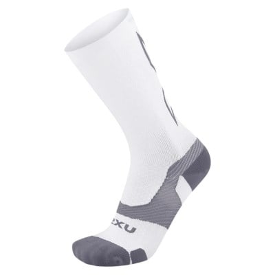 2XU Vectr Light Cushion Crew Running Socks - White/Grey