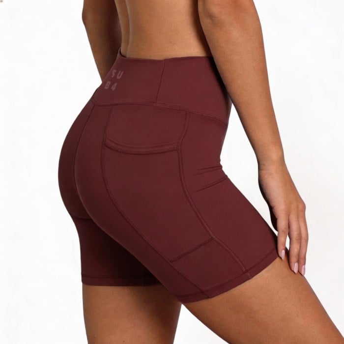 SUB4 Sports Bra & 4 inch Bike Shorts Bundle - Maroon
