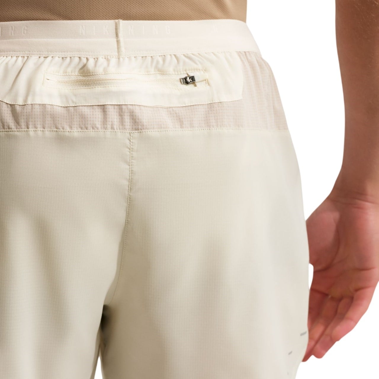 Nike Stride Mens Dri-Fit 5 Brief-Lined Running Shorts - Cream II/Birch/Natural