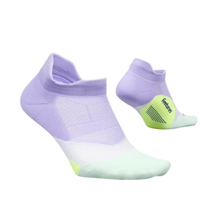 Feetures Elite Light Cushion No Show Tab Running Socks - Lavender Rush