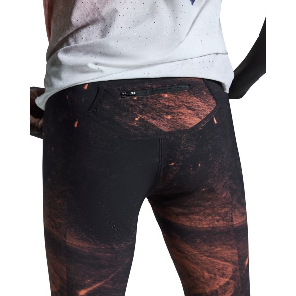 On Running Half Length Mens Race Tights - Black/Flame