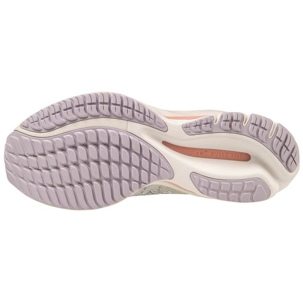 Mizuno Wave Rider 27 - Womens Running Shoes - Snow White/Silver Bullet/Thistle