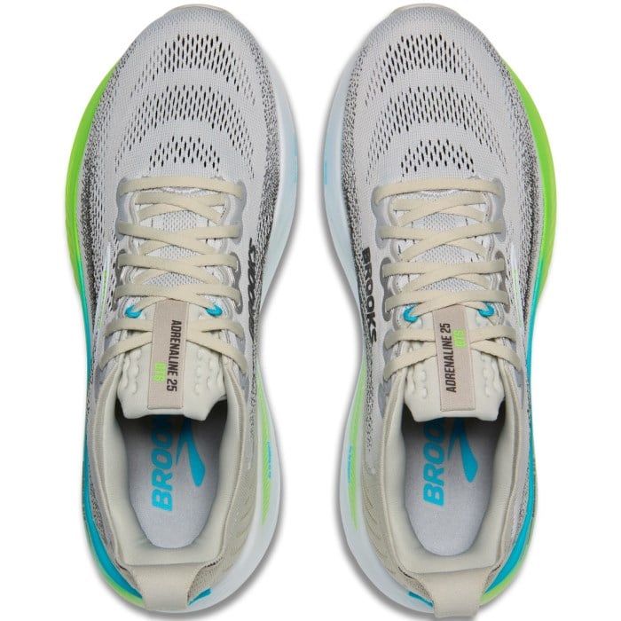 Brooks Adrenaline GTS 25 - Mens Running Shoes - Oyster/Green Gecko/Blue