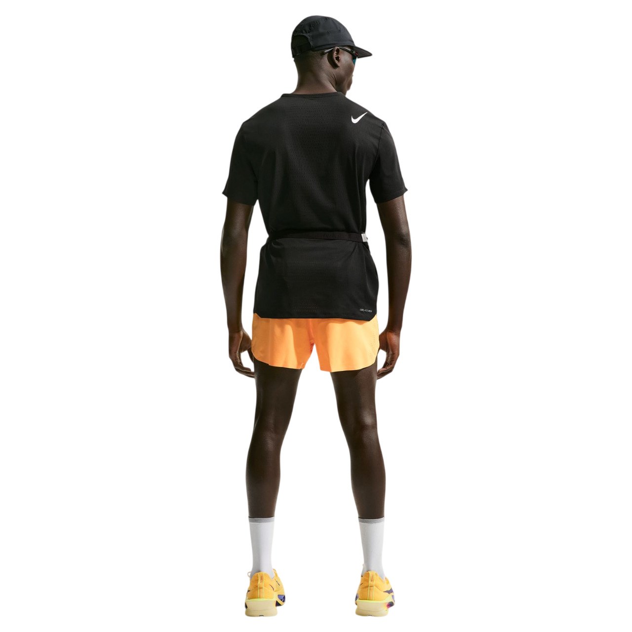 Nike AeroSwift ADV 4 Inch Brief-Lined Mens Running Shorts - Laser Orange/Black