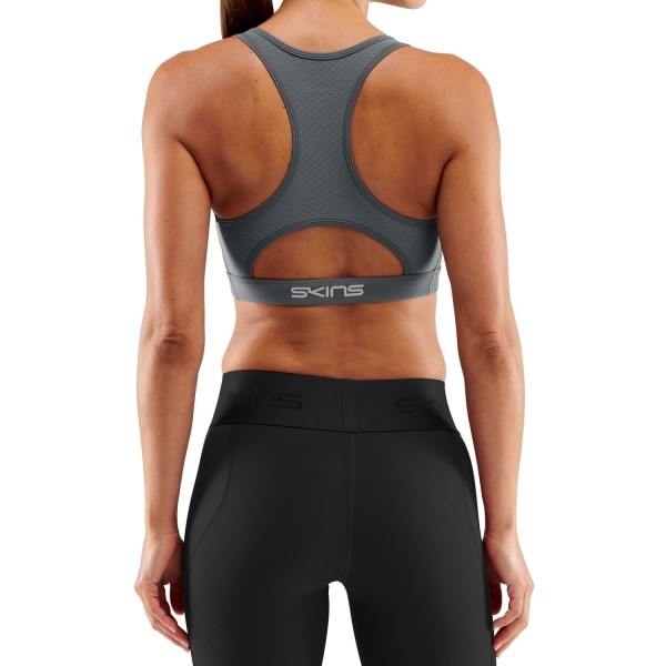 Skins Series-3 Elite Womens Compression Sports Bra - Charcoal