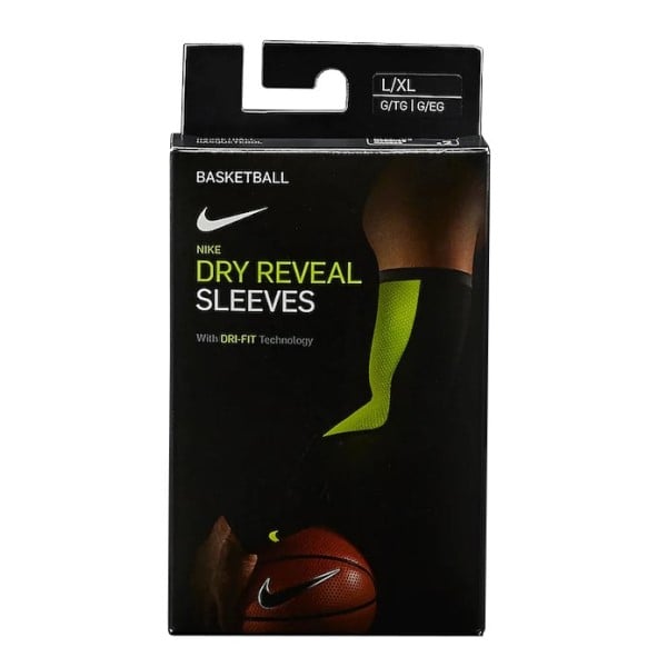 Nike Dry Reveal Mens Arm Sleeves - Black/Volt