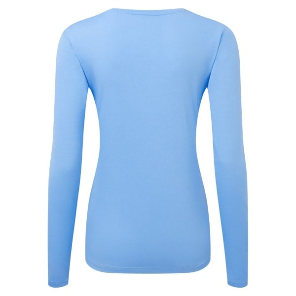 Ronhill Core Womens Long Sleeve Running T-Shirt - Cornflower Blue/Bright White